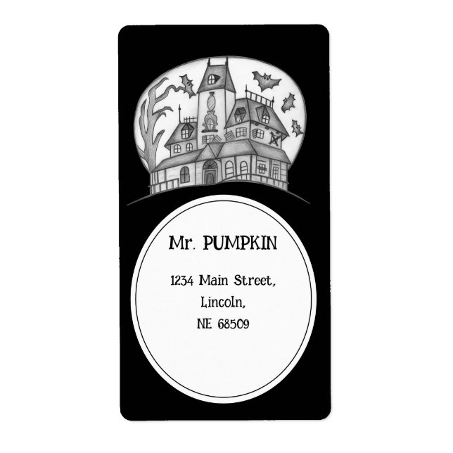 Spuk Haus und Fledermäuse Halloween (Vorne)