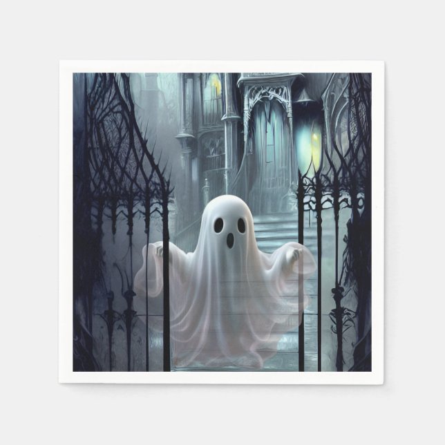 Spuk Haus und Geist Serviette (Vorderseite)
