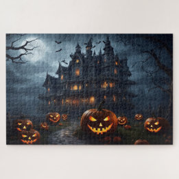 Spuk Haus und Jack-O-Lanterns