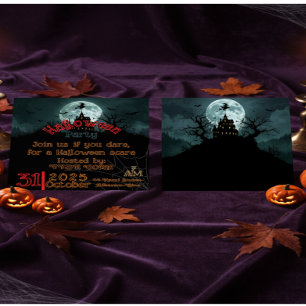 Spuk Haus und Pumpkin Night Einladung
