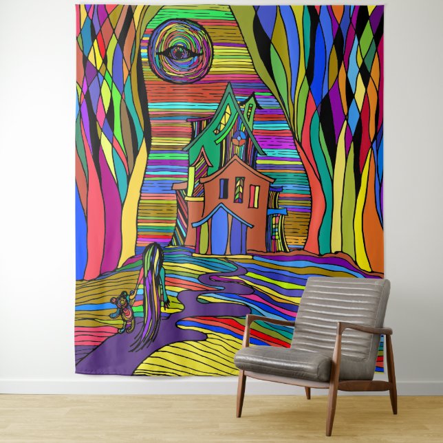 Spuk Haus Wandteppich (Beispiel)