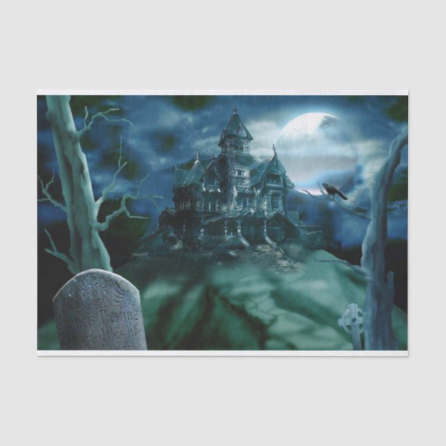 Spuk Hausgraveyard-Seidenpapier Seidenpapier (Vorderseite)