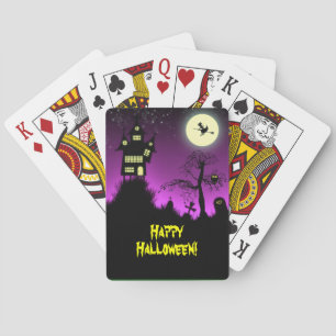 Spuk häusliches Halloween Spielkarten