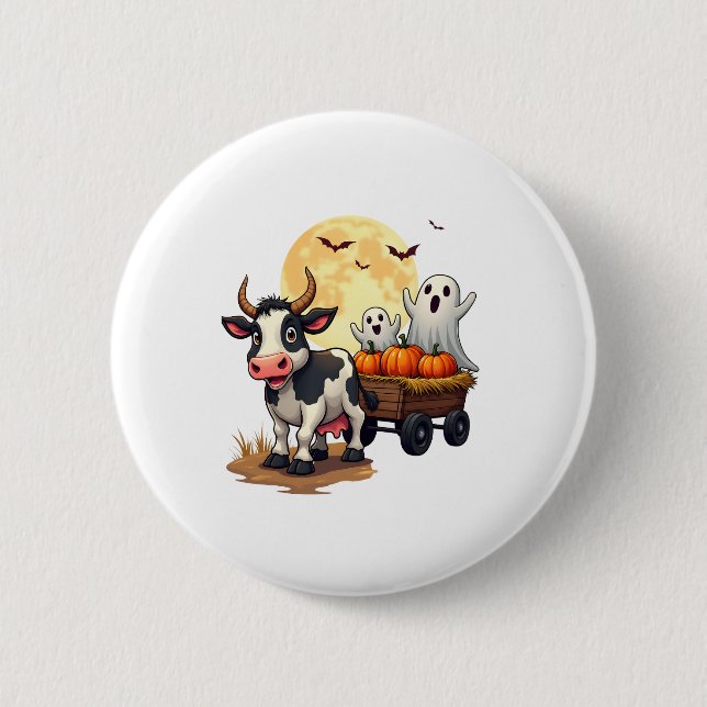 Spuk Hayride Cow Button (Vorderseite)