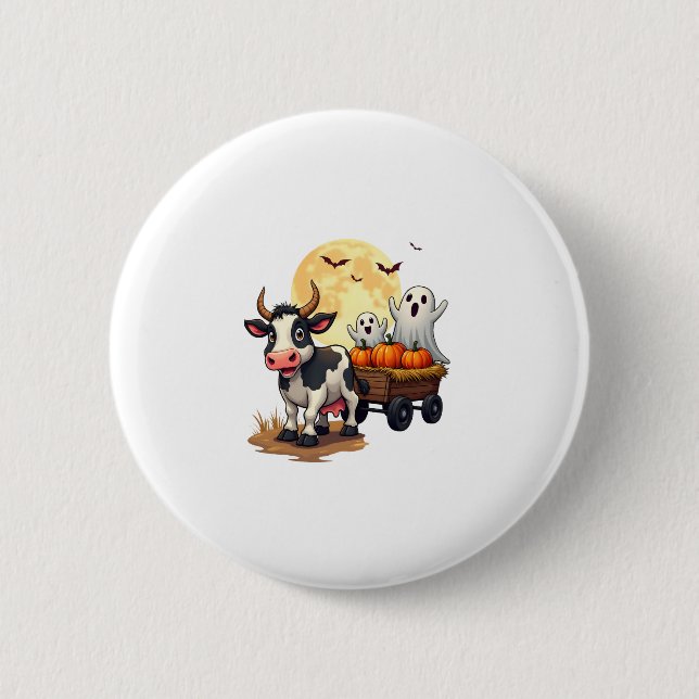 Spuk Hayride Cow Button (Vorderseite)