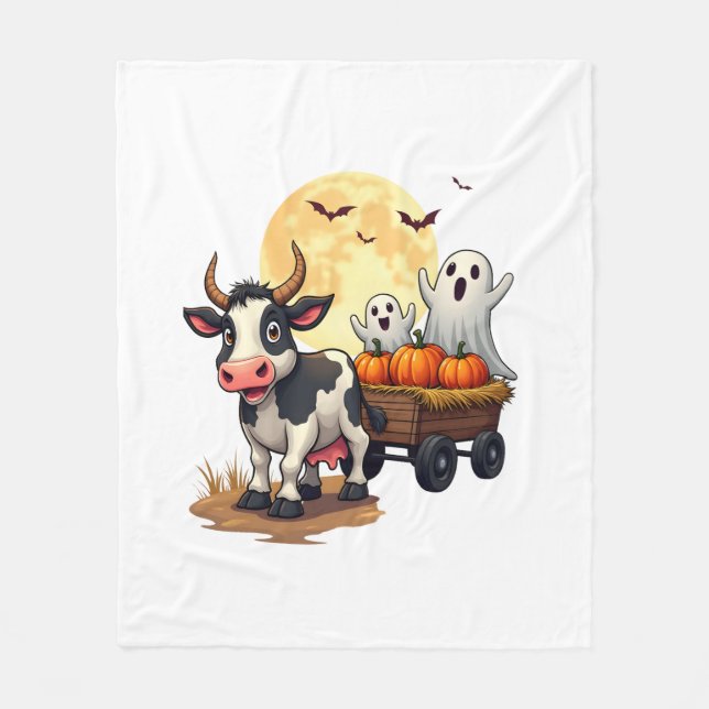Spuk Hayride Cow Fleecedecke (Vorderseite)