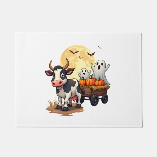 Spuk Hayride Cow Fußmatte (Vorderseite)