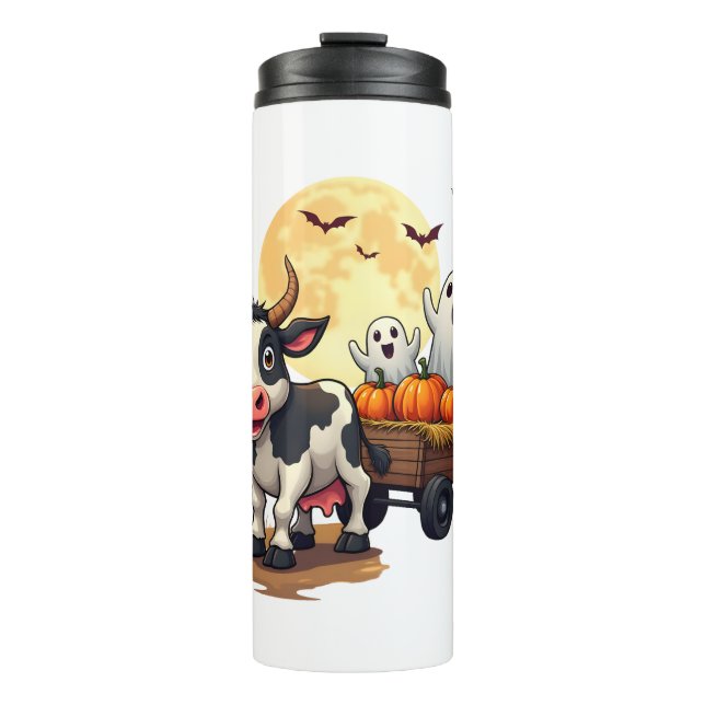 Spuk Hayride Cow Thermosbecher (Vorderseite)