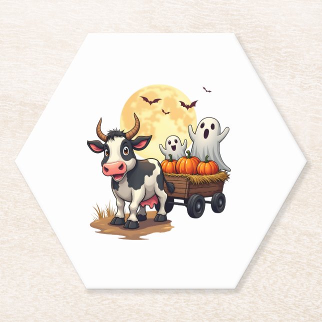 Spuk Hayride Cow Untersetzer (Vorderseite)