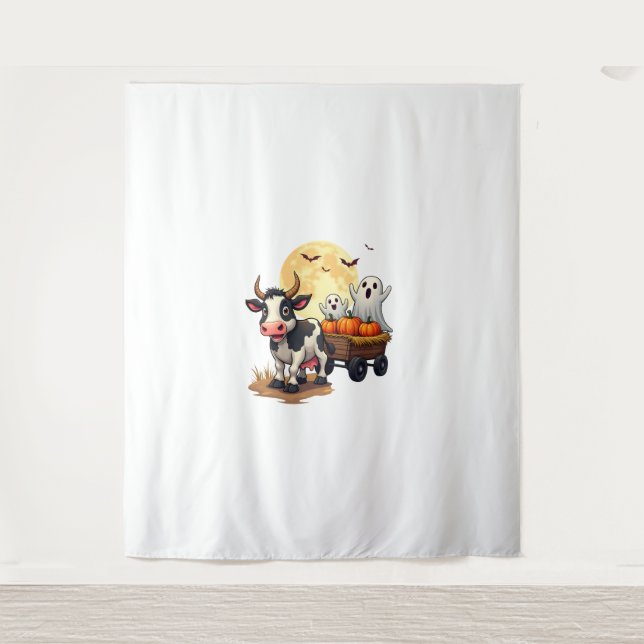 Spuk Hayride Cow Wandteppich (Vorderseite)