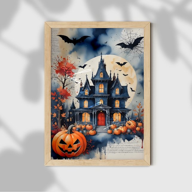 Spuk Herrenhaus Halloween Night Poster (Von Creator hochgeladen)