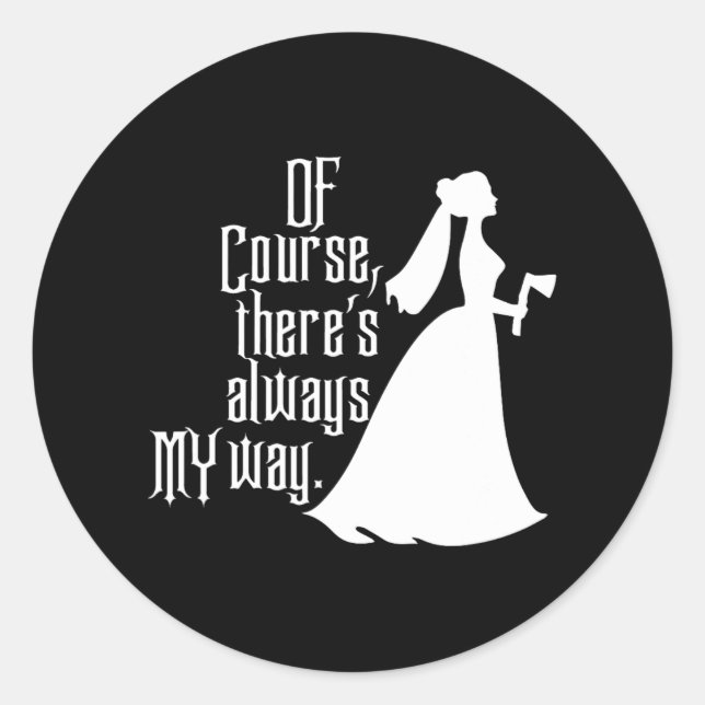 Spuk Herrenhaus Runder Aufkleber (Vorderseite)