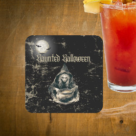 Spuk Hexenkloster Halloween-Kostüm-Party Rechteckiger Pappuntersetzer
