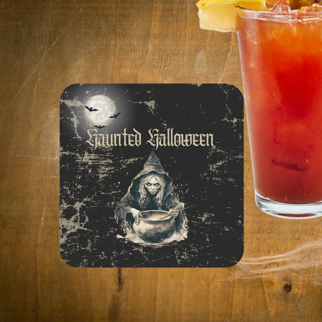 Spuk Hexenkloster Halloween-Kostüm-Party Rechteckiger Pappuntersetzer (Von Creator hochgeladen)