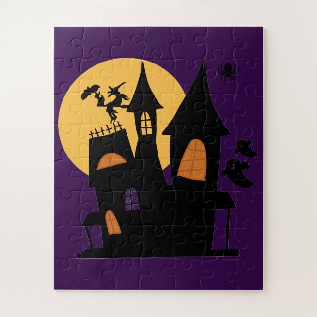 Spuk Hexenschloss-Puzzle - unheimlicher Halloween- (Vertikal)