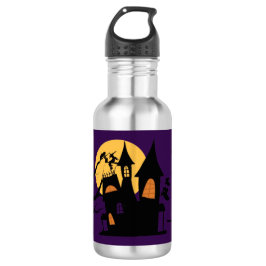 Spuk Hexenschloss - Spooky Halloween Edelstahlflasche