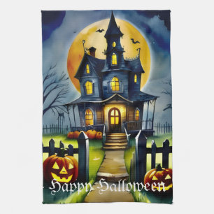 Spuk Hollow und Mond Geschirrtuch