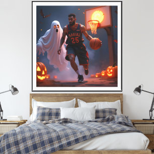 Spuk Hoops: Mitternacht am Pumpkin Court Leinwanddruck