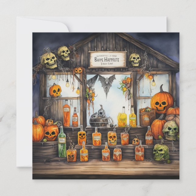 👻 "Spuk Hopfen & Hors d'oeuvres" 🍺 👻 Einladung (Vorderseite)