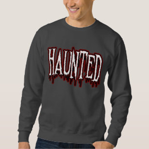 Spuk Horror Tropfen Typografie Sweatshirt