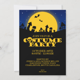 Spuk House Costume Party Halloween Einladung