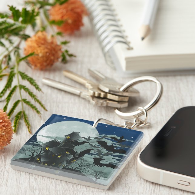 Spuk House Full Moon Schlüsselanhänger (Von Creator hochgeladen)