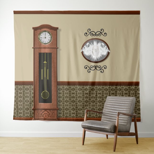 Spuk House Ghost Mirror Halloween Hintergrund Wandteppich (Beispiel (Horizontal))
