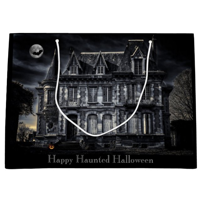 Spuk House Halloween Große Geschenktüte (Vorderseite)