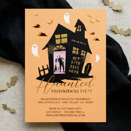 Spuk House Halloween Housewarming Party Foto Folieneinladung