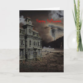 Spuk House Halloween Karte