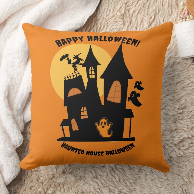 Spuk House Halloween Kissen (Decke)