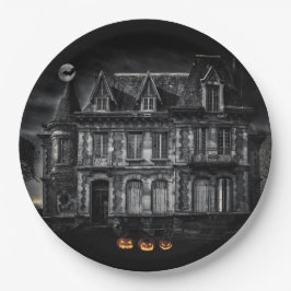 Spuk House Halloween Pappteller
