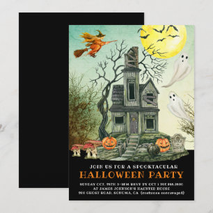 Spuk House Kids Halloween-Party Einladung
