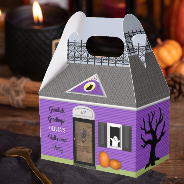 Spuk House Personalisiert Halloween Gefallen Box Geschenkschachtel (Von Creator hochgeladen)