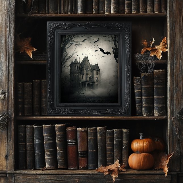 Spuk-House-Poster - Halloween Spooky Print Poster (Von Creator hochgeladen)