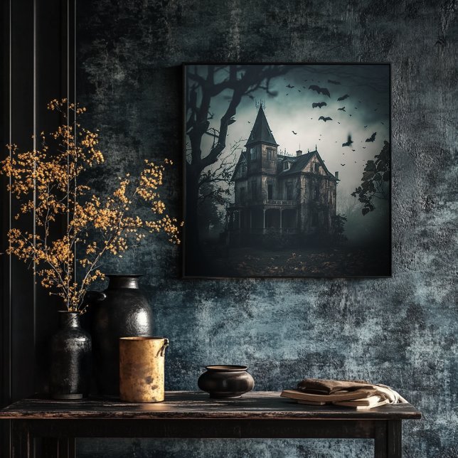 Spuk-House-Poster - Halloween Spooky Print Poster (Von Creator hochgeladen)