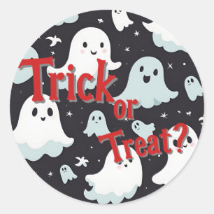 Spuk House Trick Leckerei Halloween Runder Aufkleber