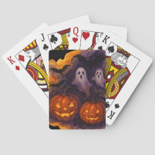 Spuk Kürbis und Spooky Night Spielkarten