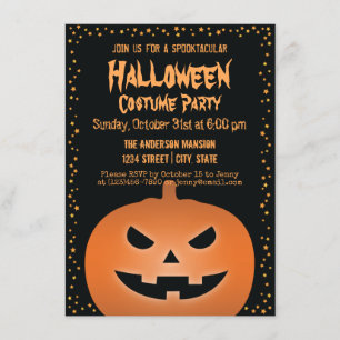 Spuk Kürbislaterne Pumpkin Halloween-Party Einladung