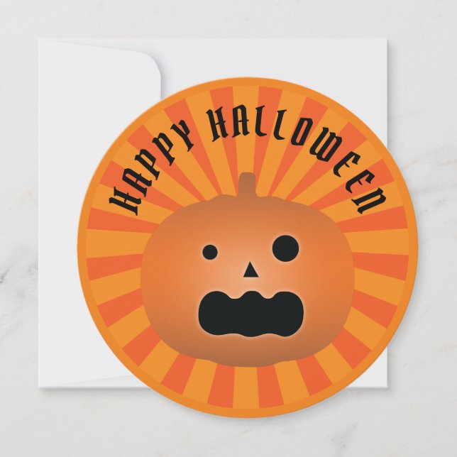 Spuk Kürbislaterne Pumpkin Halloween-Party Einladung (Vorderseite)