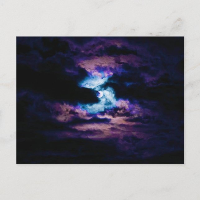 Spuk Mond Postkarte (Vorderseite)