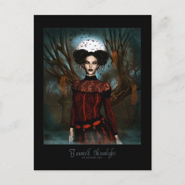 Spuk Mondlicht Postkarte (Vorderseite)