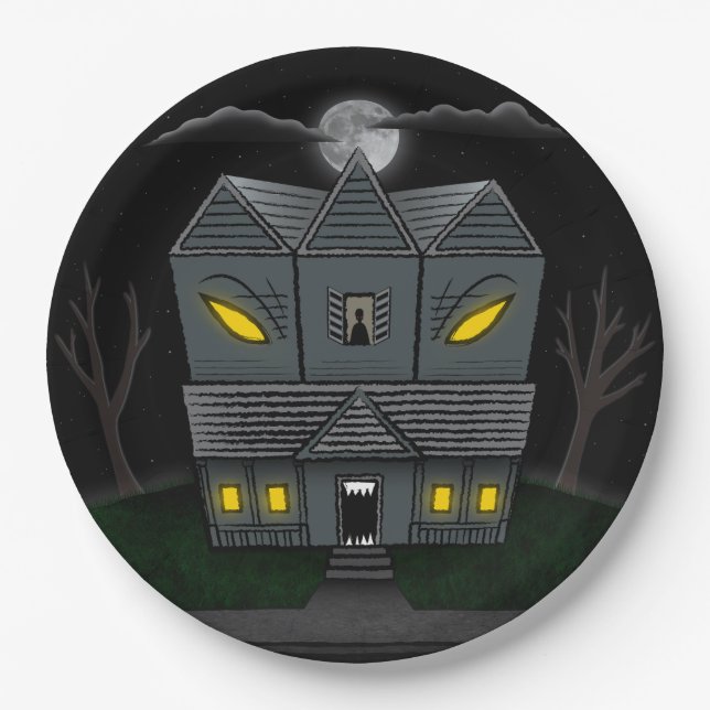 Spuk Monster Pappteller (Vorderseite)