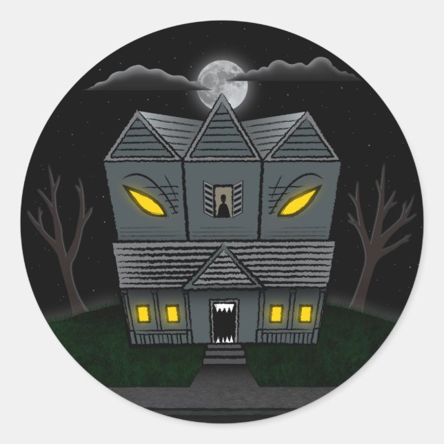 Spuk Monster Runder Aufkleber (Vorderseite)