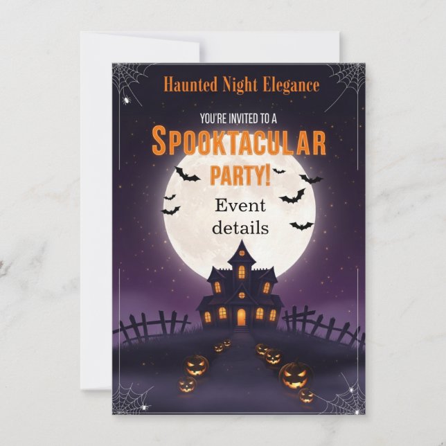 Spuk Nachteinladung | Spooky-Party Einladung (Vorderseite)
