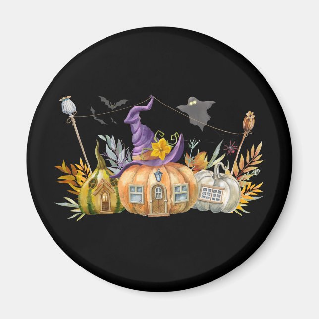 Spuk Pumpkin House mit Ghost & Bats Magnet (Vorne)