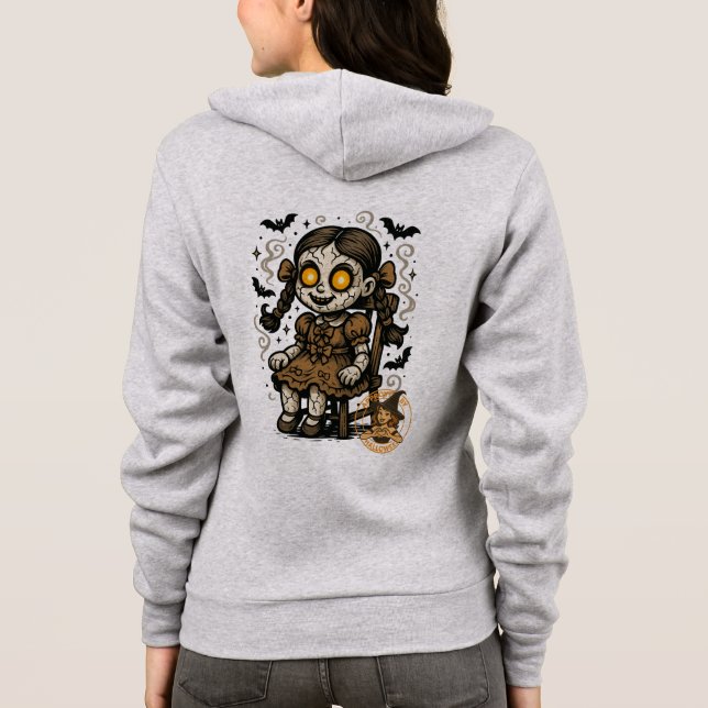 Spuk Puppe - Halloween-Cartoon Hoodie (Rückseite)