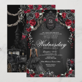 Spuk Quinceanera Halloween Gotische Prinzessin Einladung