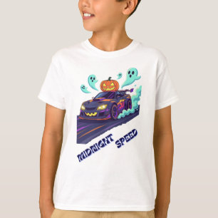 Spuk Racer - Cooles Halloween Race Car Kids T-Shi T-Shirt