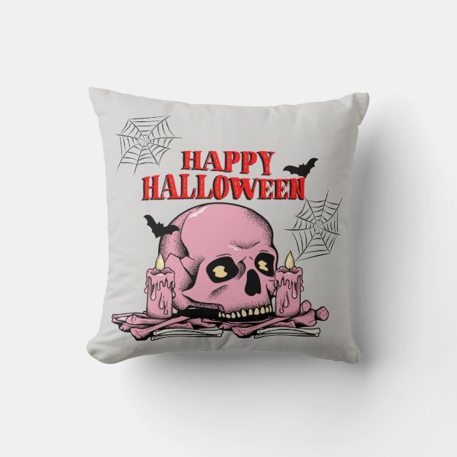 Spuk Ritual - Halloween Skull Kissen (Vorderseite)